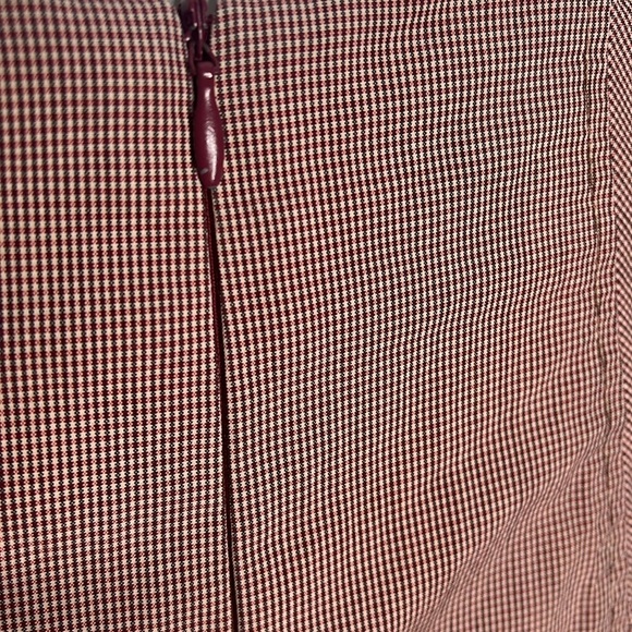 Alexander McQueen Sz 40 Red Check 100% Cotton Knee Length Pencil Skirt - Picture 13 of 13